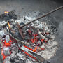 Mosaic Band Plain Jane Firepit With Swing Arm BBQ Rack, thumbnail 7 of 9