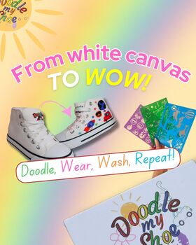 Doodle My Shoe Templates/ Stencils Kids Arts And Crafts, 2 of 4