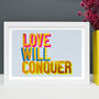 Love Will Conquer Golden Words Art Print, thumbnail 3 of 3