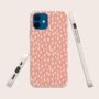 Pink Rain Dots Biodegradable Phone Case, thumbnail 1 of 7