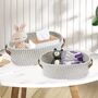 Set Of Two Woven Cotton Rope Foldable Storage Baskets, thumbnail 1 of 4