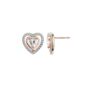 Emily And Ophelia Cubic Zirconia Heart Stud Earrings, thumbnail 2 of 4