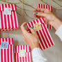 Advent Stickers With Red Stripe Bags, thumbnail 4 of 10