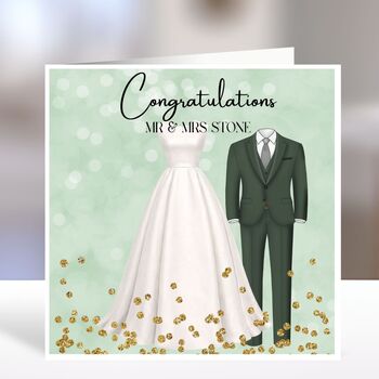 Couple Wedding Card Personalised, 4 of 7