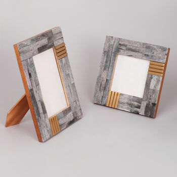 G Decor Grey Marble Effect Stylish Photo Frames, 3 of 6