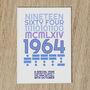 Personalised 60th Birthday Card 1964 Year And Message, thumbnail 6 of 9