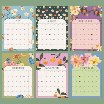 2023 Floral Nostalgia Wall Calendar | A4 Calendar, 11 of 11