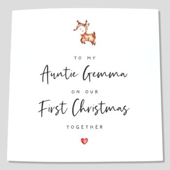 Personalised 1st Christmas Card As Auntie, 4 of 5