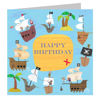 Pirate Ships Birthday Card, 2 of 4