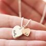 Personalised Double Heart Charm Necklace, thumbnail 1 of 11