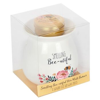 Bee Wax Melt Ceramic Burner Gift Set, 6 of 6