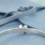 Personalised Crossover Bangle With Silver Daisy, thumbnail 4 of 6