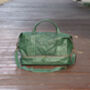 Leather Weekend Bag With Cloth Compartment, thumbnail 2 of 11