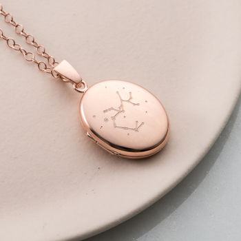Personalised Zodiac Constellation Locket Necklace, 5 of 9