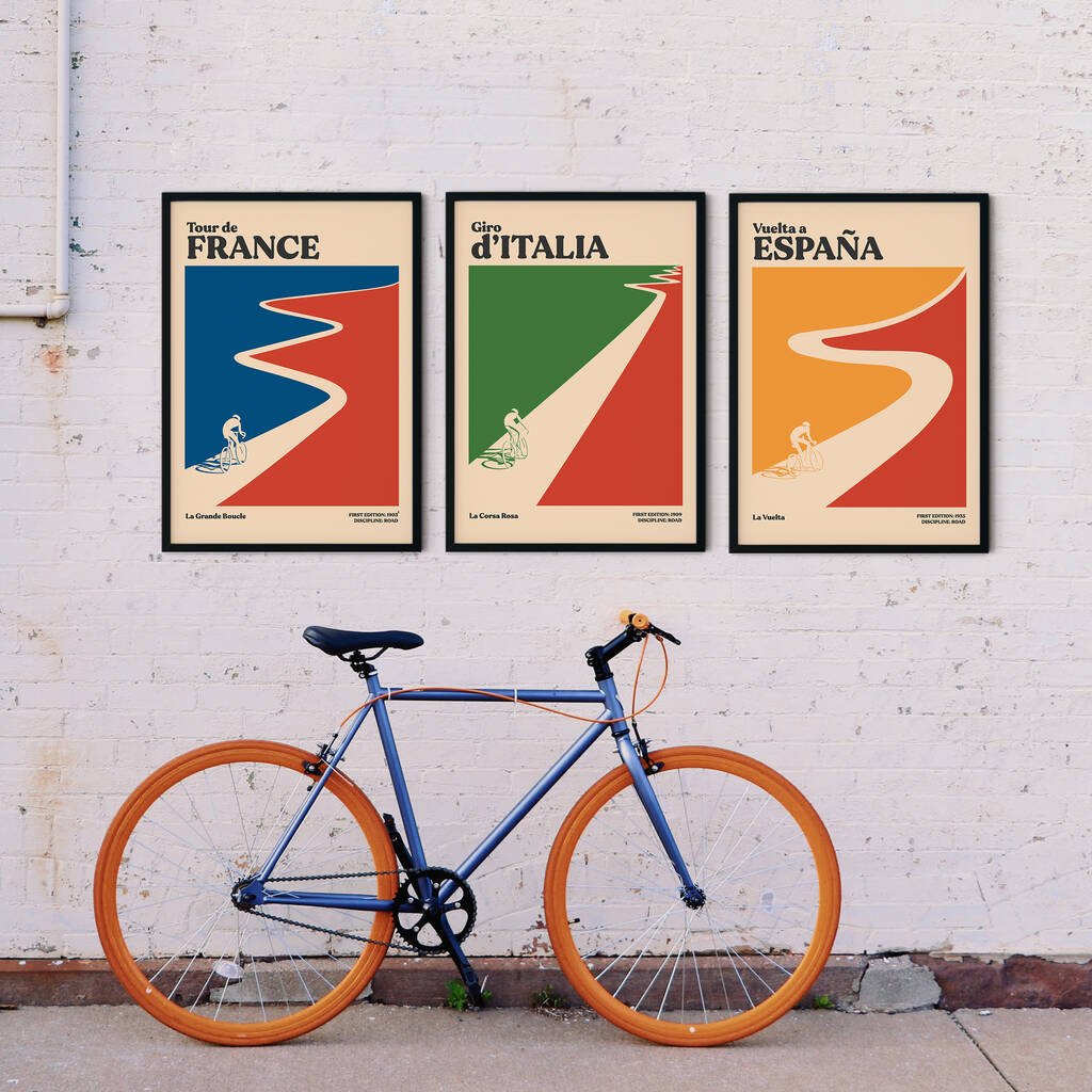 Grand Tour Cycling Poster Set Of Three, 1 of 4