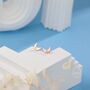 Tiny Moon With Starburst Stud Earrings Sterling Silver, thumbnail 4 of 11