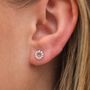Sterling Silver Twisted Circle Stud Earrings, thumbnail 1 of 6