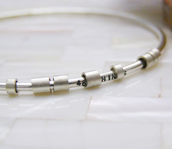 Personalised Silver 'Secret Message' Bracelet, 6 of 9