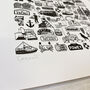 Cornwall Illustrated Black And White Print, thumbnail 6 of 9