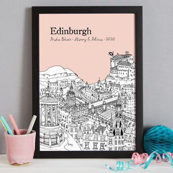 Personalised Edinburgh Graduation Gift Print, 3 of 9