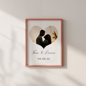 Personalised Heart Photo Print For Couples, 4 of 7