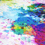 Paint Splashes World Map Art Print, thumbnail 3 of 4