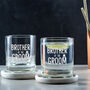 Engraved Brother Of The Groom Wedding Party Whiskey Tumbler, thumbnail 3 of 4