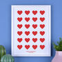 Personalised Love Hearts Print, thumbnail 1 of 7