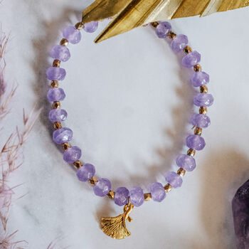 Amethyst Stone Crystal Bracelet With Detail, 3 of 5