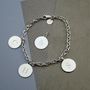Sterling Silver Bracelet With Initial Disc, thumbnail 2 of 4