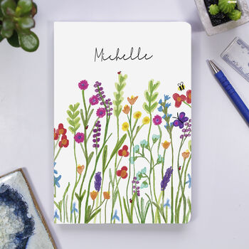Personalised Thank You Teacher Wildflower Notebook, 6 of 10