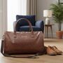 Monogrammed Leather Business Garment Bag, thumbnail 1 of 10