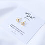 Gold Birthstone Stud Earrings, Birthday Gifts For Women, thumbnail 1 of 8