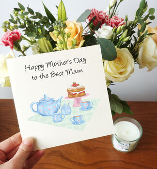 Tea And Cake Personalised Mother's Day Card, 4 of 10
