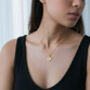 Nami 18 K Gold Plated Wave Pendant, thumbnail 2 of 5
