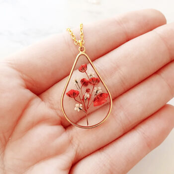 Gold Filled Poppy Necklace, 4 of 6