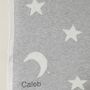 Reversible Grey Star And Moon Cotton Blanket, thumbnail 2 of 2