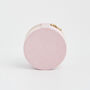 Pink Ladybird Velvet Embroidered Circle Jewellery Box, thumbnail 5 of 6