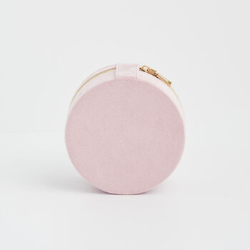 Pink Ladybird Velvet Embroidered Circle Jewellery Box, 5 of 6
