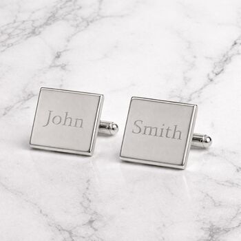 Personalised Silver Plated Cufflinks, 4 of 12