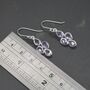 Amethyst Sterling Silver Earrings: February Birthstone, thumbnail 4 of 8