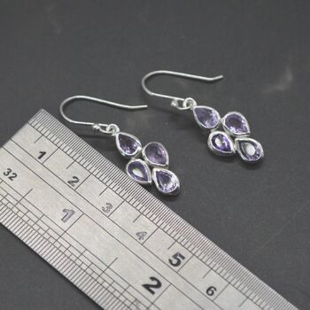 Amethyst Sterling Silver Earrings: February Birthstone, 4 of 8