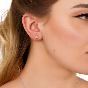 Sterling Silver Interchangeable Splash Drop Earrings With White Topaz Studs, 9 of 9