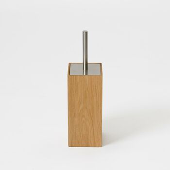 Solid Natural Oak Contemporary Toilet Brush, 2 of 3