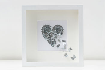 Personalised Butterfly Framed Butterfly Heart, 10 of 12