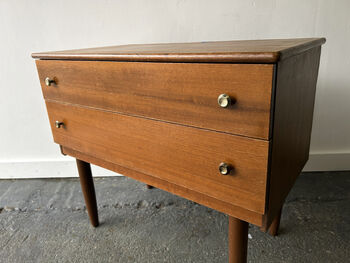 1960s Mid Century Vintage Petite Chest Of Drawers, 8 of 8