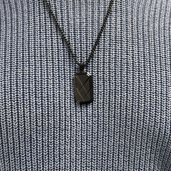 Personalised Men’s Contemporary Black Dog Tag Necklace, 6 of 9
