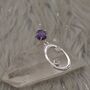 Amethyst, Moonstone Silver Earrings, thumbnail 7 of 9