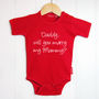 Personalised 'Will You Marry…' Babygrow, thumbnail 1 of 10
