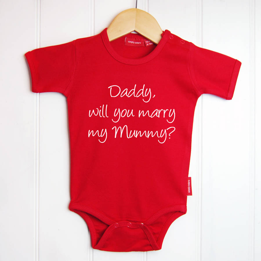 Personalised 'Will You Marry…' Babygrow, 1 of 10